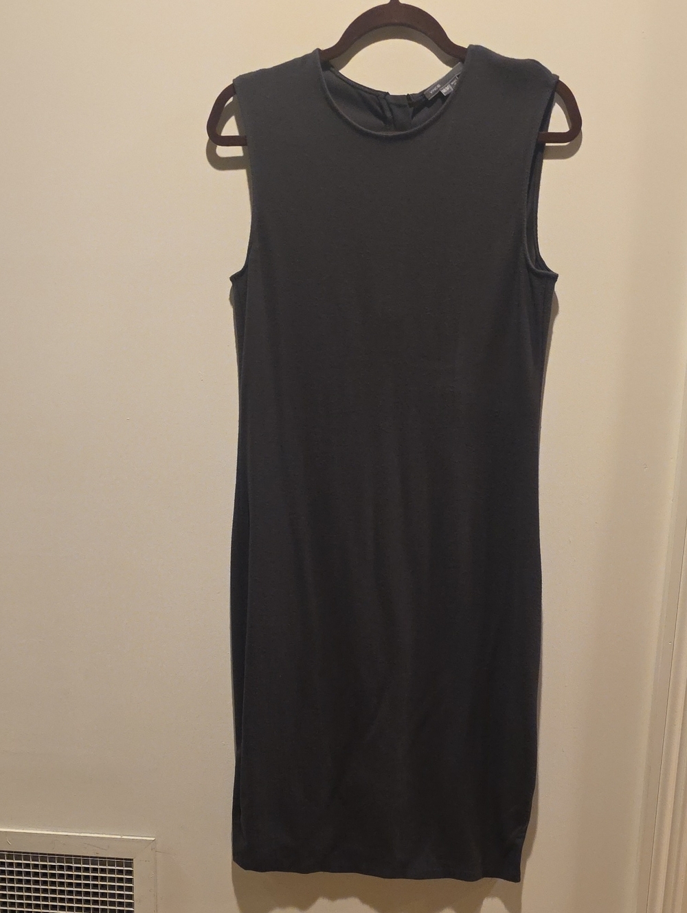 Vince Black Sleeveless Midi Tank Dress